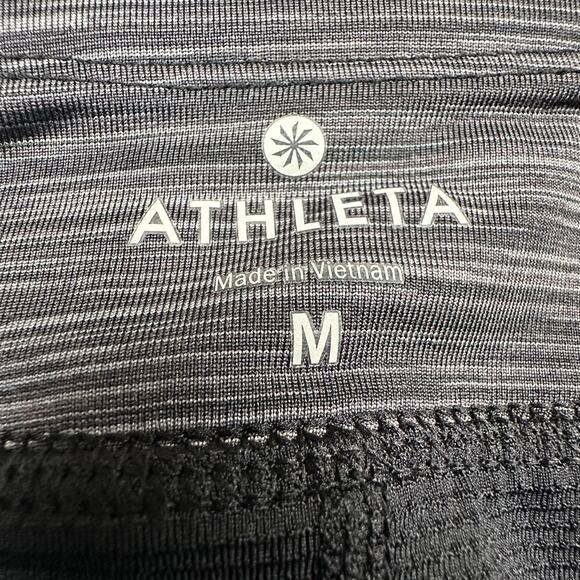 Athleta Skirt Women Medium Black Spacedye Bustle Skort Stretch Activewear Tennis - Picture 5 of 11